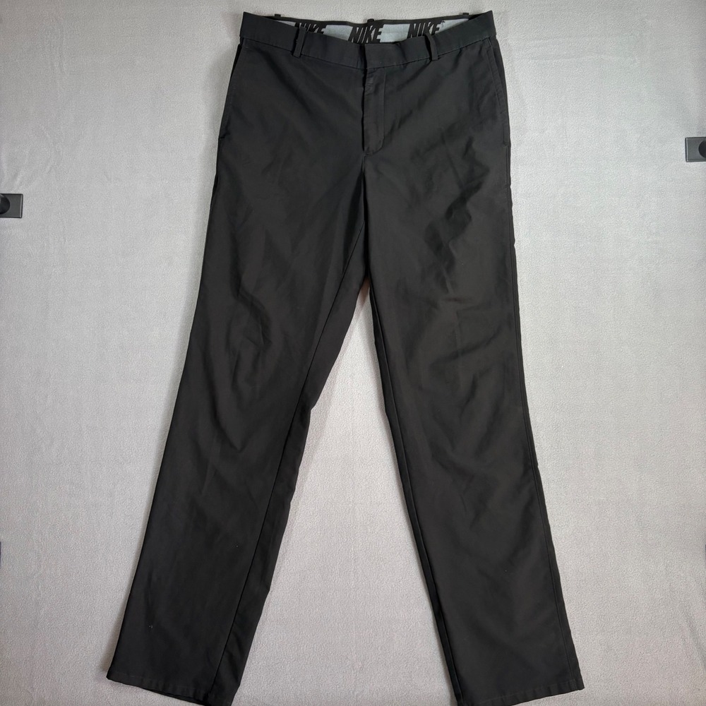 Nike Golf Pants Mens 32x32 Black Good Dri-FIT Straight Leg Trousers